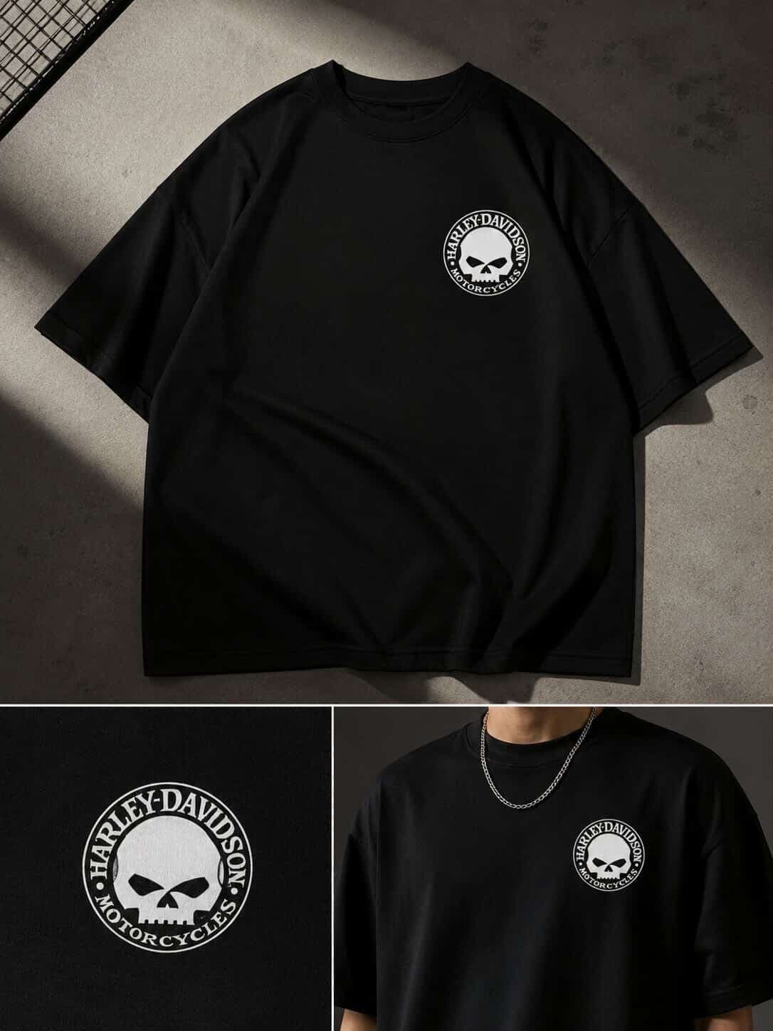 Harley-Davidson Skull Oversized Tee